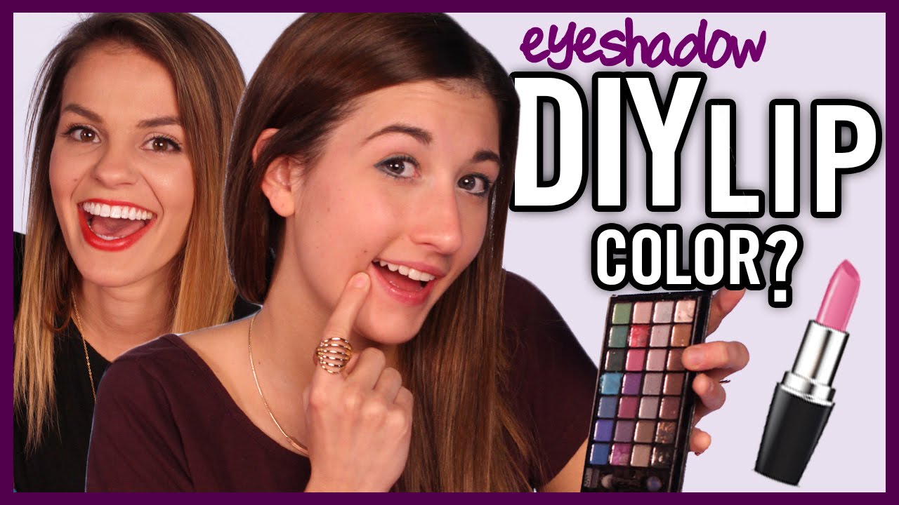DIY Lipstick Using Eyeshadow – Makeup Mythbusters w/ MayBaby & Carrie Rad