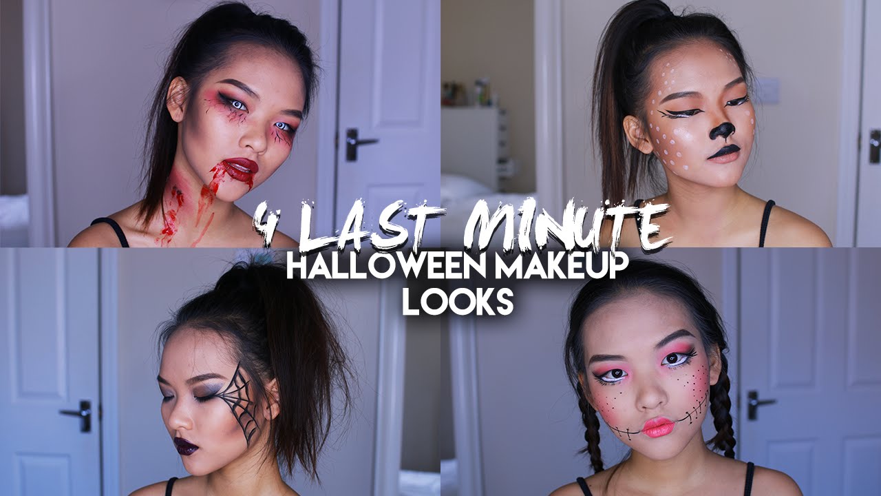 4 LAST MINUTE HALLOWEEN MAKEUP IDEAS! | SAROCHA B