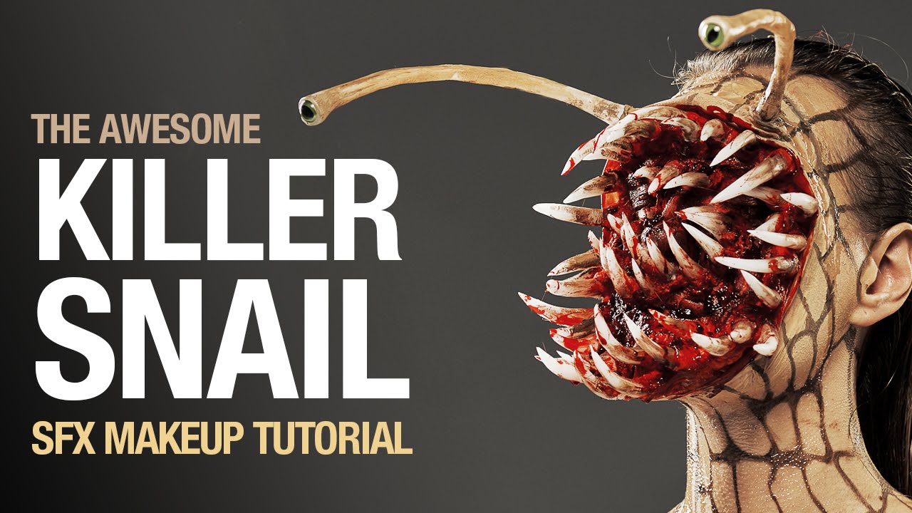 Killer snail Halloween makeup tutorial