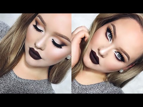 Extreme Cat Eyes & CHOCOLATE Lips Glam Holiday Makeup