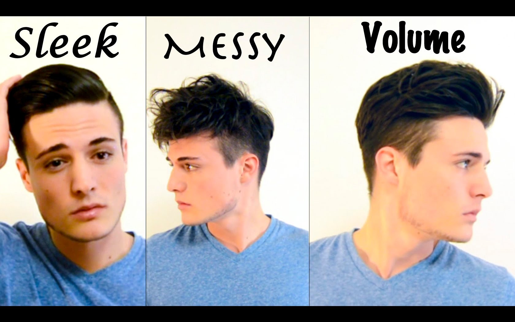 Mens Hair: 3 Different Styles