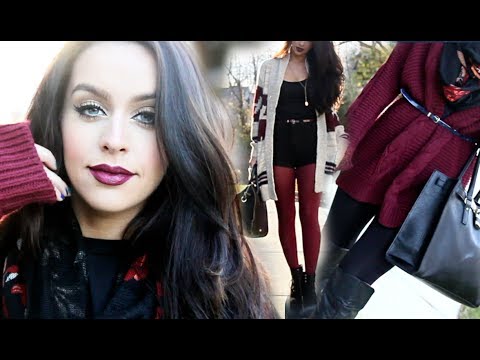 FALL Outfit & Makeup Ideas | Cranberry Lips + 2 Outfits!