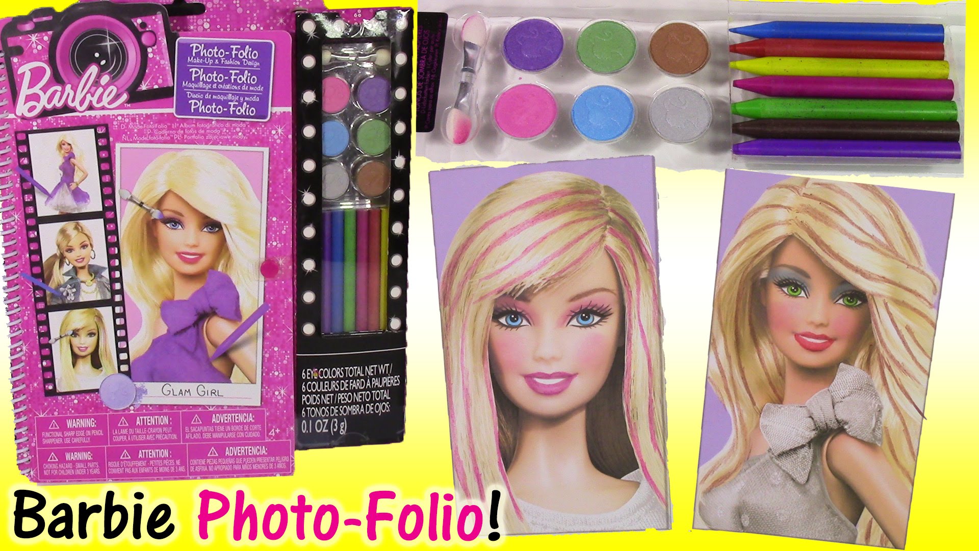 Barbie Photo-Folio!DIY Barbie MAKEOVER with Makeup and Hair COLOR! Lip Balm SHOPKINS