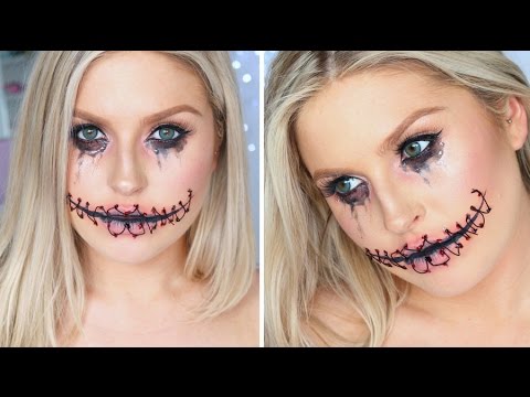 Easy Halloween Stitched Up Mouth ♡ Using Only Makeup!