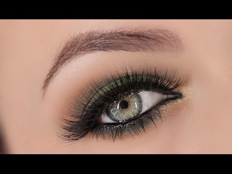 Green & Gold Smokey Eye Makeup Tutorial