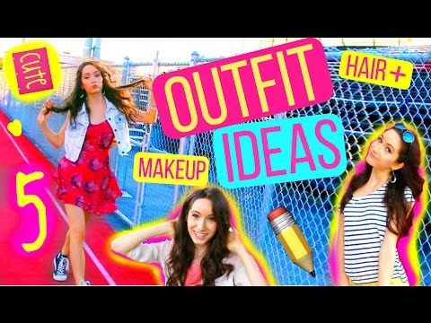 5 Back to School Outfits, Hair + Makeup Ideas!