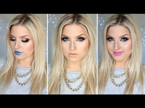 Easy & Sexy Cat Eye Makeup ♡ Plus 3 Lip Options! Tutorial