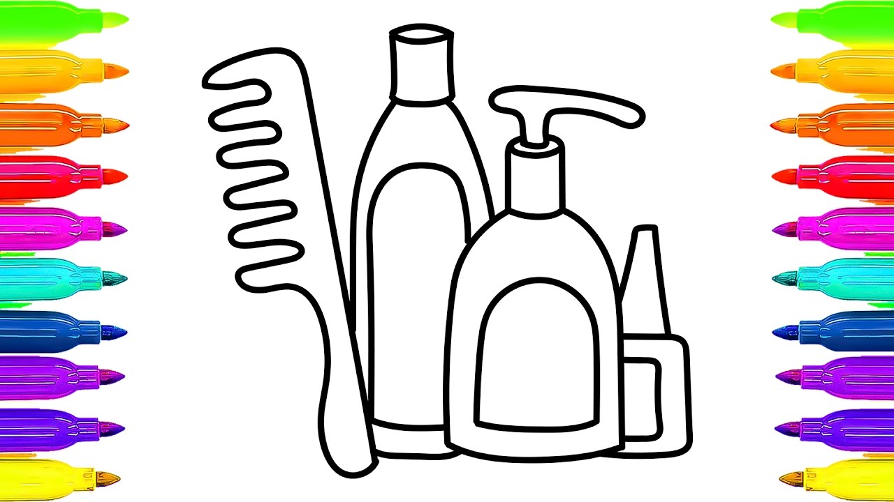 Colours for Kids How to Draw Makeup for Girls | Coloring Book with Colored Markers