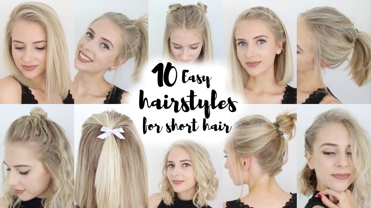 10 Easy Hairstyles for SHORT Hair