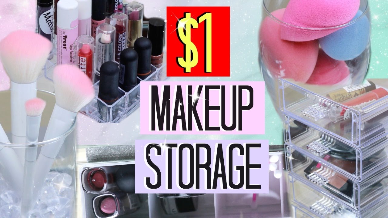 Makeup Storage Ideas for $1!!